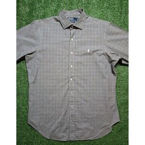 Polo Ralph Lauren Dress Button Up Shirt Classic Fit 'Black White' (Men's Large)